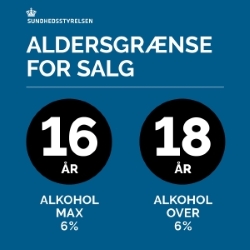 Sundhedstyrelsens banner om alkohol og unge