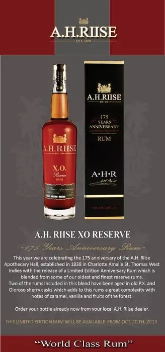 A.H. Riise 175th Anniversary Rum (1838 - 2013) 42 % 70cl