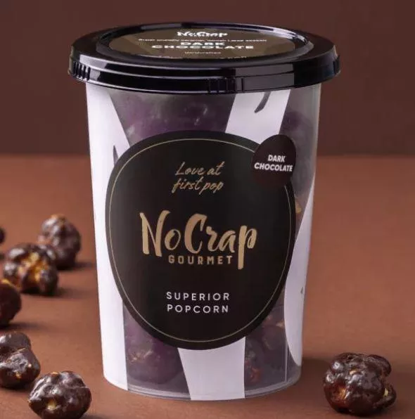 No Crap Popcorn Saltkaramel med mørk chokolade