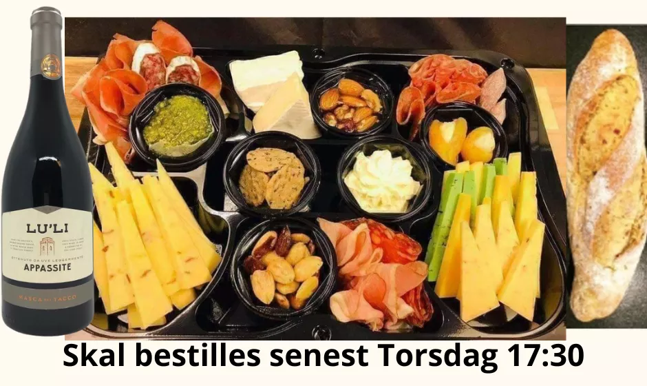 Oste tapas med vin